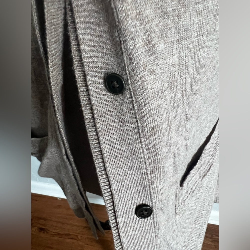 Loft Faux Fur Collar Buttoned Cardigan Size Xsmall - Picture 3 of 9